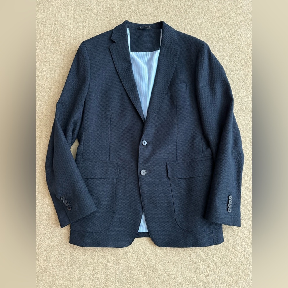 Banana Republic Navy Blazer 38S cotton linen